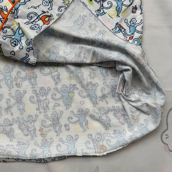Roller Rabbit Cartoon Monkey Blue Pajama Set - Picture 6 of 7